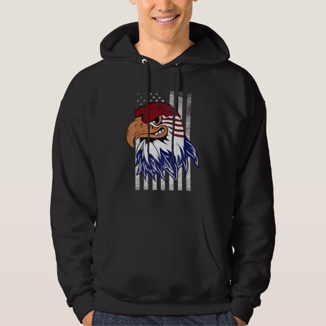 Veste À Capuche Aigle Patriotique Usa Merica 4 juillet Américain F (Devant)