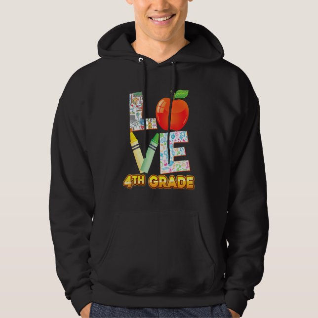 Veste À Capuche Aimer 4e année Enseignant de quatrième année Retou (Devant)