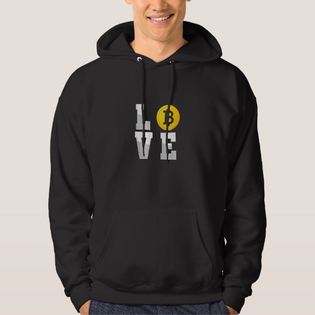 Veste À Capuche Aimer Bitcoin Crypto Devise Pièce Btc Porte-monnai (Devant)