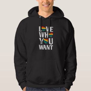 Veste À Capuche Aimer Qui Vous Voulez Lgbtq Diversité Rainbow Prid