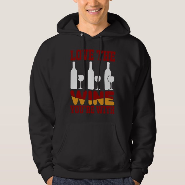 Veste À Capuche Aimez Le Vin Avec 9 (Devant)