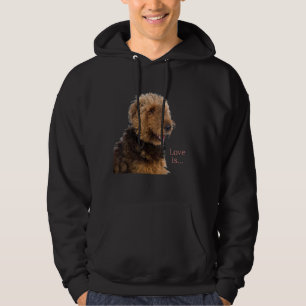 Veste À Capuche Airedale Terrier Chien Maman Papa Papa L'amour est
