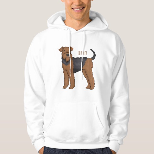 Veste À Capuche Airedale terrier dog cartoon (Devant)