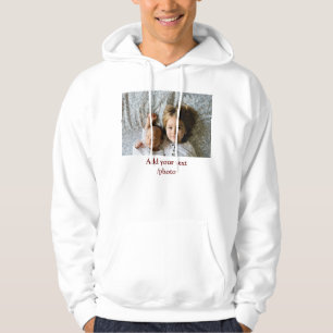 Veste À Capuche AJOUTER VOTRE TEXTE PHOTO NOËL Ho
