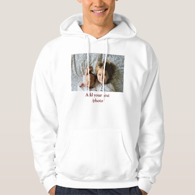 Veste À Capuche AJOUTER VOTRE TEXTE PHOTO NOËL Ho (Devant)