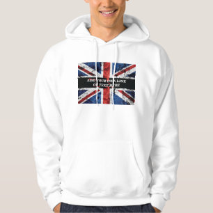 Veste À Capuche Ajouter votre texte sur le drapeau anglais Jeu d'o