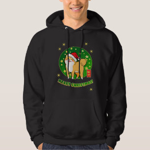 Veste À Capuche Akita Shiba Inu Noël Santa Hat Stars Green Re