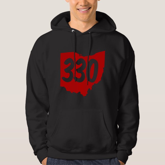 Veste À Capuche Akron Warren Canton Youngstown Ohio Code de zone 3 (Devant)