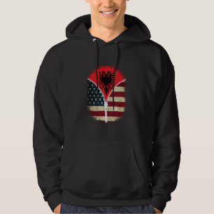 Veste À Capuche Albanie Drapeau américain - États-Unis Zipper alba
