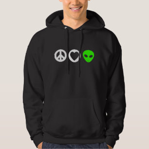 Veste À Capuche Alien d'amour de paix