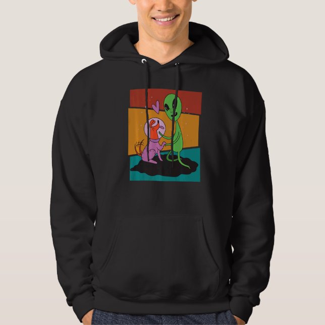 Veste À Capuche Alien de chien vintage (Devant)