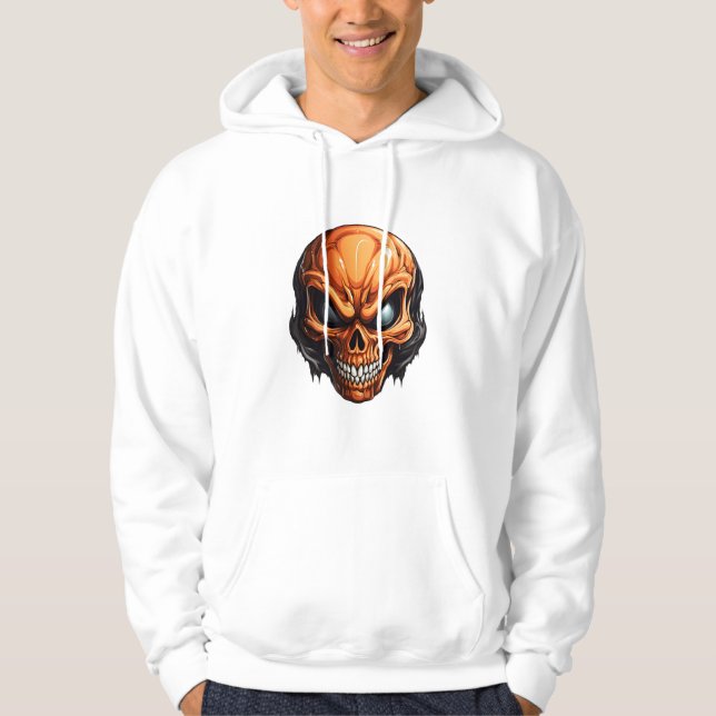 Veste À Capuche Alien génial Face Déplaisant Alien de dessin (Devant)