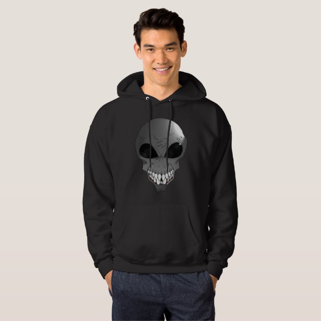 Veste À Capuche Alien gris Sweatshirt à capuchon de base pour homm (Devant entier)