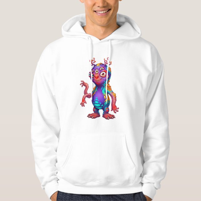 Veste À Capuche Alien multi-yeux prismatique (Devant)