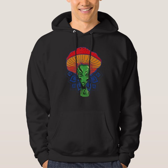 Veste À Capuche Alien Tête De Champignons Pour Casquette Avec Mand (Devant)