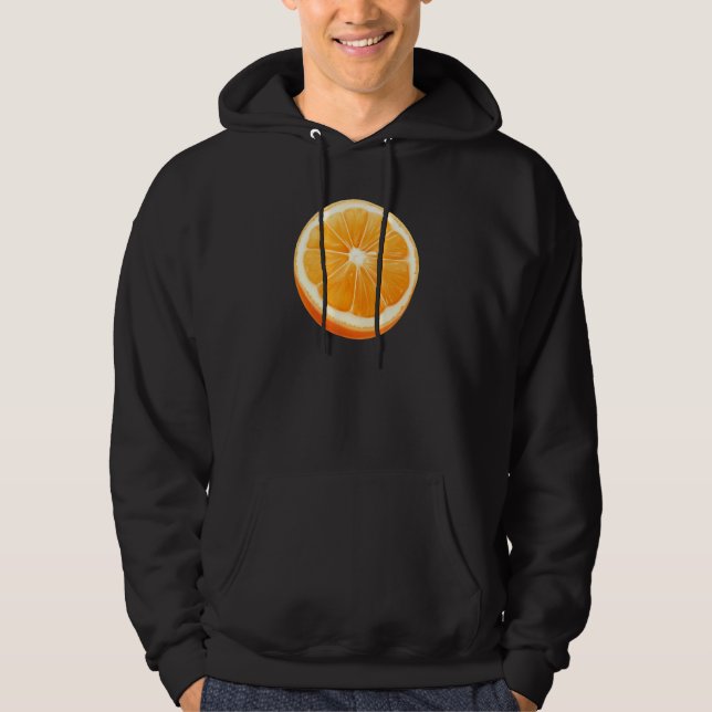 Veste À Capuche Alimentation à base de fruits orange (Devant)