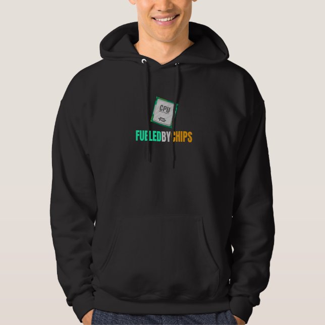 Veste À Capuche Alimenté Par Chips Software Engineer Programmation (Devant)