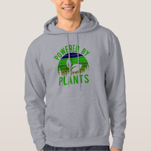 Veste À Capuche Alimenté Par Plantes Funny Green Vegan Vintage cou