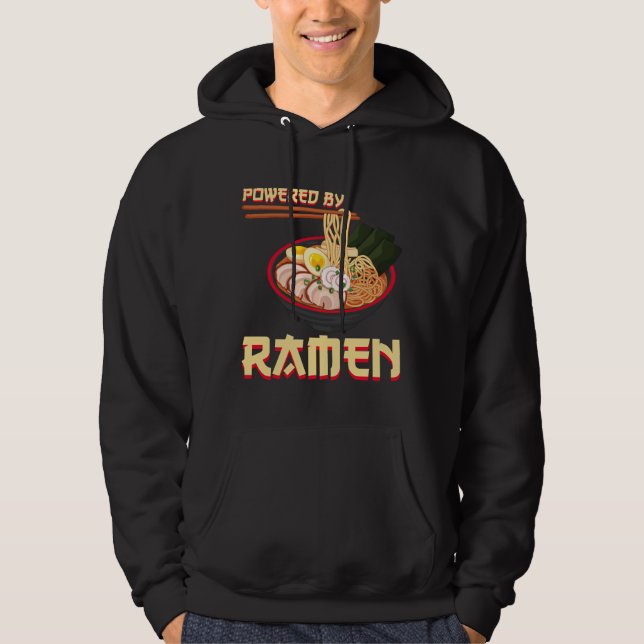 Veste À Capuche Alimenté Par Ramen Japonais Anime Noodles (Devant)