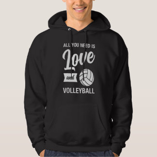 Veste À Capuche All You Need Is Love And Volleyball - Valentine's 