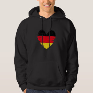 Veste À Capuche Allemagne Coeur Allemand Drapeau Allemand Fierté