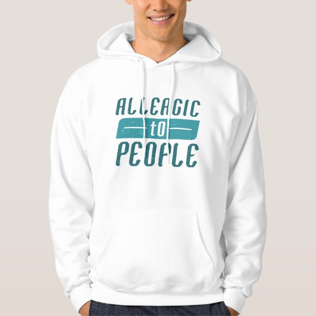 Veste À Capuche Allergie Aux Gens (Devant)