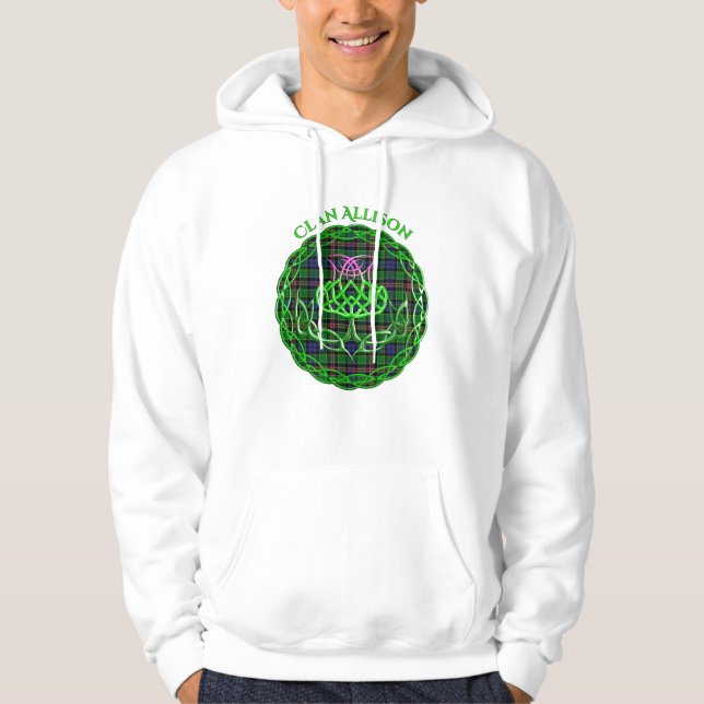 Veste À Capuche Allison Scottish Tartan Celtic Thistle (Devant)
