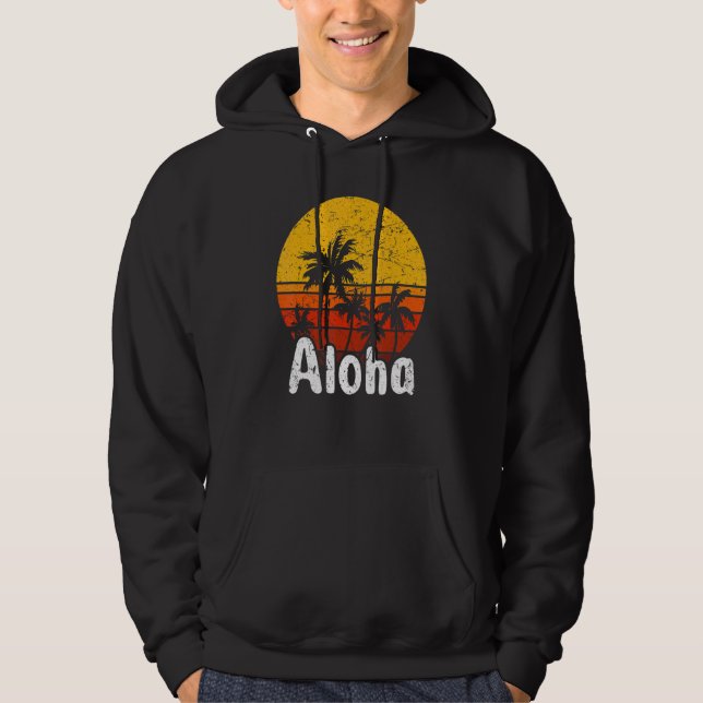Veste À Capuche Aloha Hawaii Surf Retro Sunset 53 (Devant)
