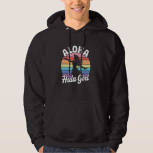 Veste À Capuche Aloha Hula Girl Shirt Retro Hawaiian Danseuse Rain