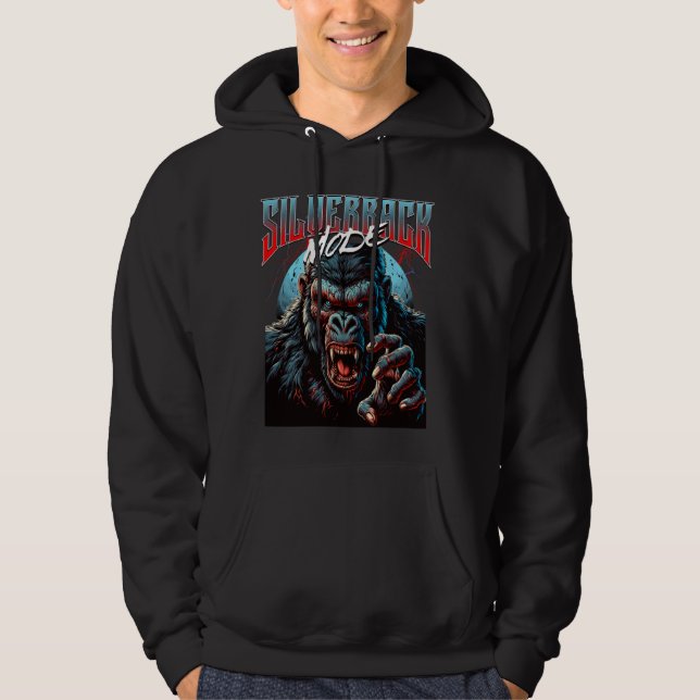 Veste À Capuche Alpha Homme Silverback Gorilla King Salle de gym V (Devant)