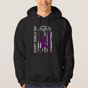 Veste À Capuche Alzheimers Sensibilisation Tante Drapeau américain