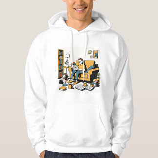 Veste À Capuche Amateur de livres sur le canapé