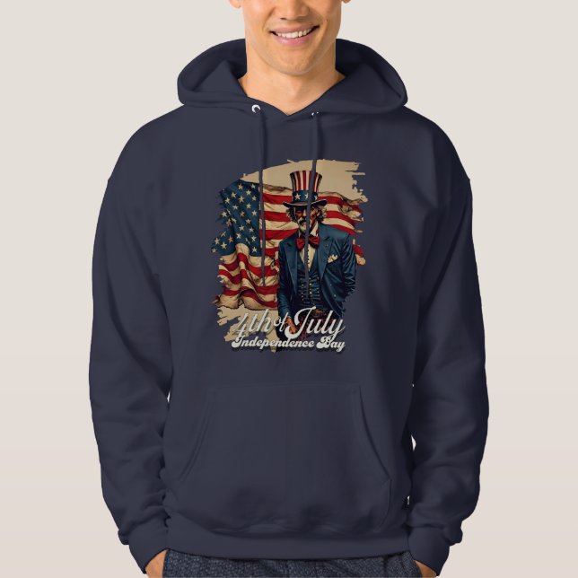 Veste À Capuche Âme fière du 4 juillet (Devant)