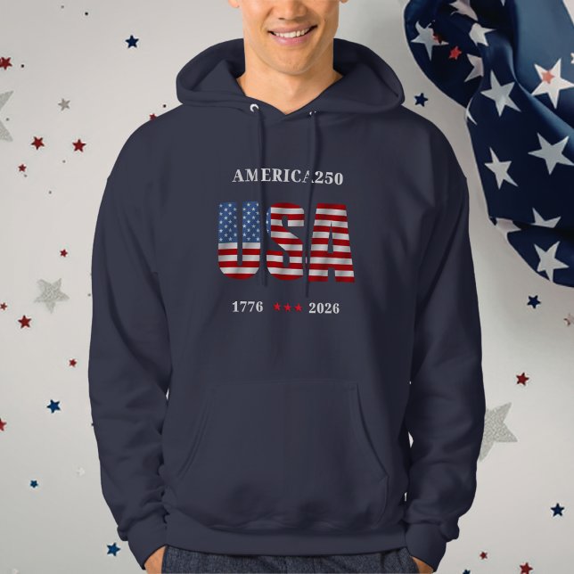 Veste À Capuche AMERICA250 Célébration 1776-2026 (AMERICA250 1776-2026 Celebration Hoodie - Mens)
