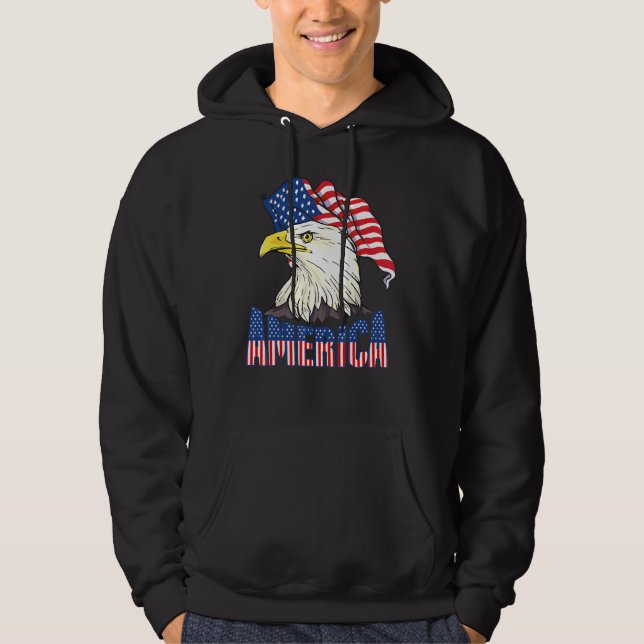 Veste À Capuche America Eagle American Pride 4 juillet Sam Liber (Devant)