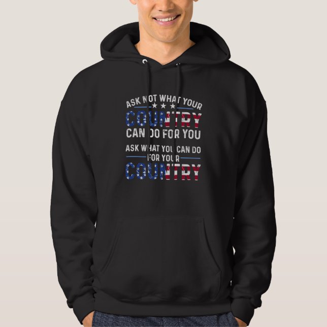 Veste À Capuche America Patriotic  Ask Not What Your Country Can D (Devant)