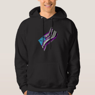 Veste À Capuche American Pride Lgbt Usa Asexuality Flag Equality A
