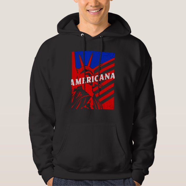 Veste À Capuche Americana Statue of Liberty BJJ Jiu Jitsu MMA Figh (Devant)