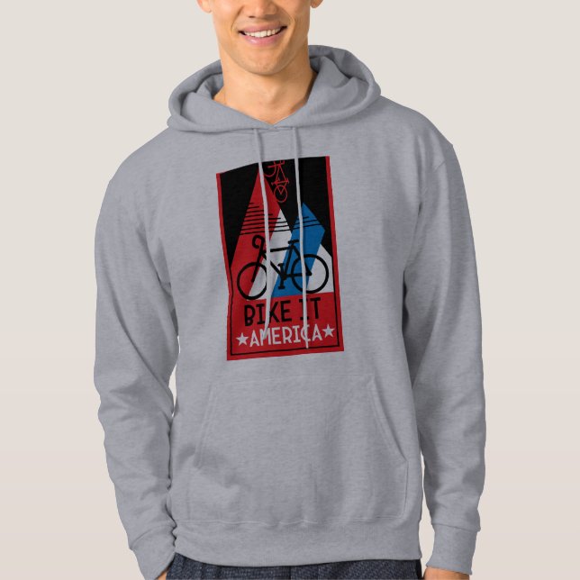 Veste À Capuche Amérique cycliste (Devant)