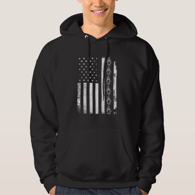 Veste À Capuche Amérique Usa Drapeau Pointe De Flèche Chasseur Cha (Devant)