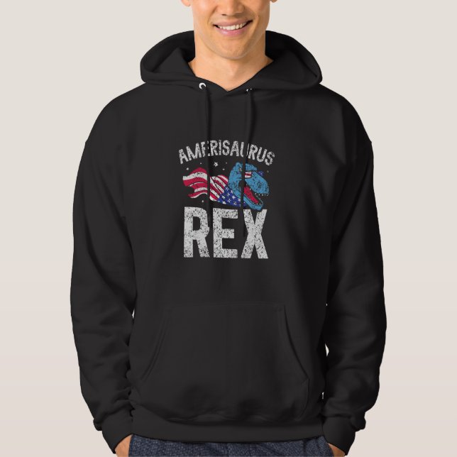 Veste À Capuche Amerisaurus Rex America Usa Independence 4E Ju (Devant)