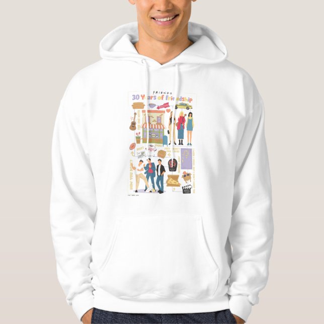 Veste À Capuche AMIS™ | 30 ans d'amitié (Devant)