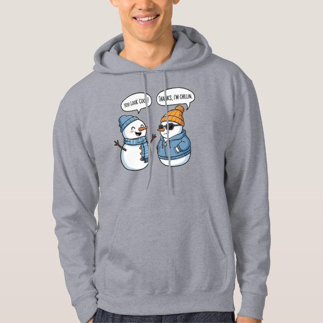 Veste À Capuche Amis Bonhomme de Neige Cool (Devant)
