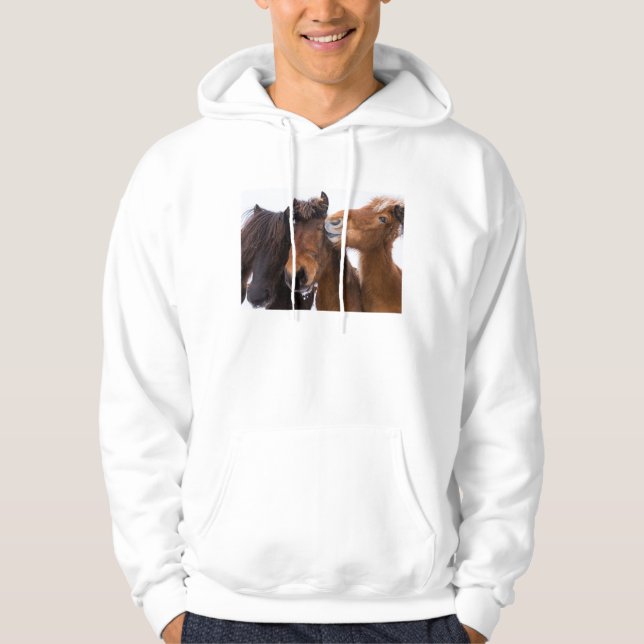 Veste À Capuche Amis du cheval islandais, Islande (Devant)