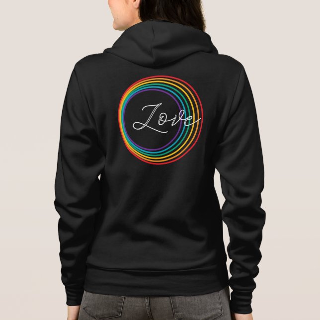 Veste À Capuche Amour Arc-en-Ciel (Dos)