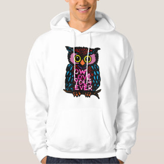 VESTE À CAPUCHE AMOUR DE HIBOU VOUS 4 JAMAIS