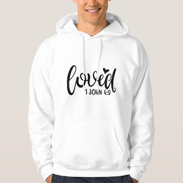 Veste À Capuche Amour Design Avec Un Mot Amoureux (Devant)