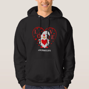 Veste À Capuche Amour Gnomes Coeur Infirmière Vie Valentines