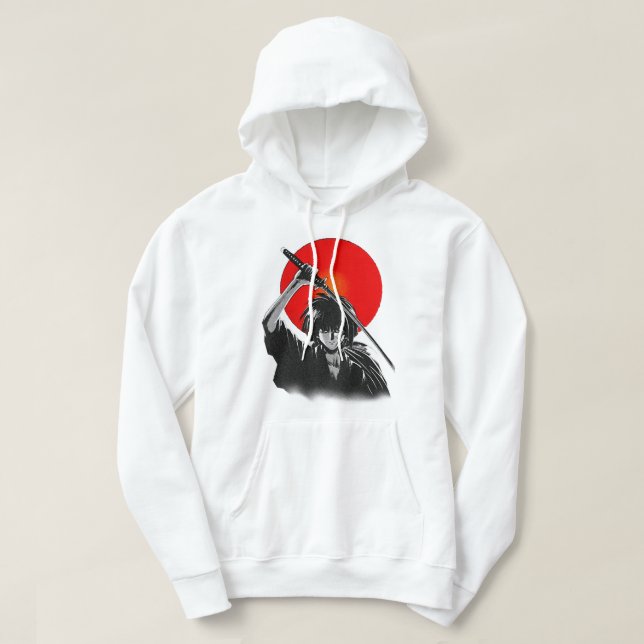 Veste À Capuche Amour Homme drôle Anime Samurai Japonais Champloo  (Design devant)
