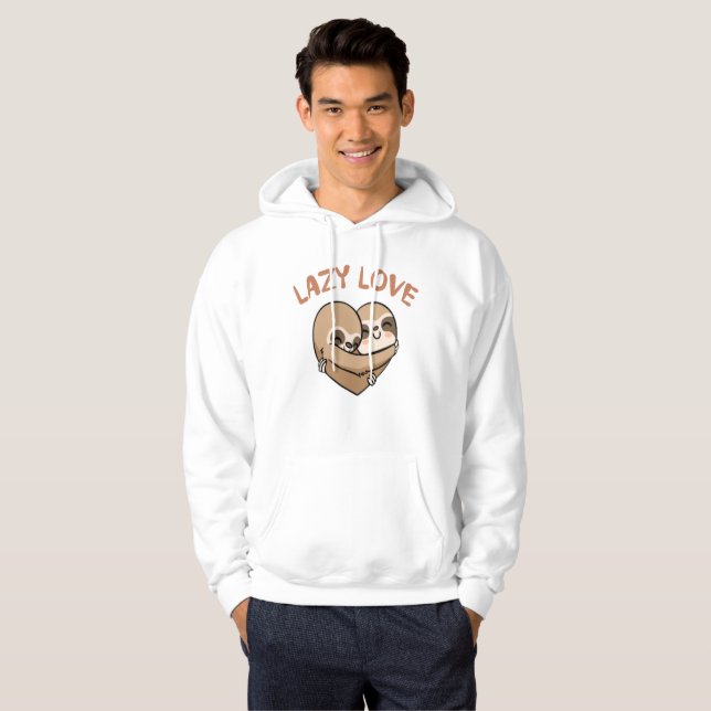 Veste À Capuche Amour Paresseux (Devant entier)